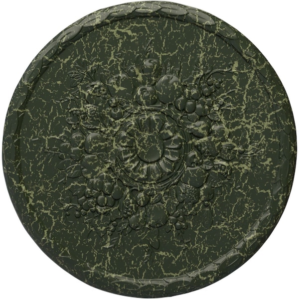 Ekena Millwork Anthony Harvest Medallion (Canopies up to 2 1/8"), 22 1/2"OD x 1 1/4"P, Painted Turtle Crackle CM22ATPTC - main